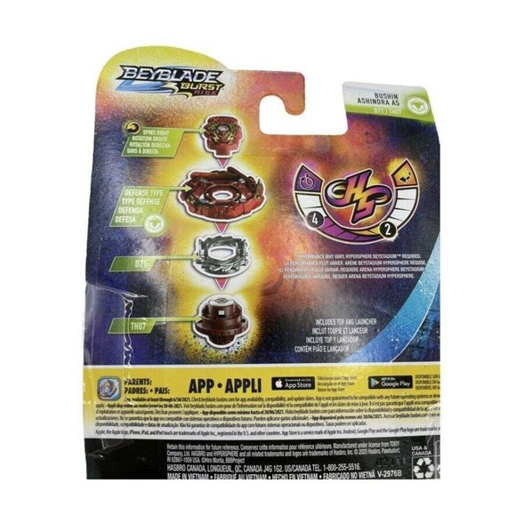 Beyblade Burst Rise Hypersphere - Bushin Ashindra A5 Starter Pack D71/TH07 - Picture 3 of 6
